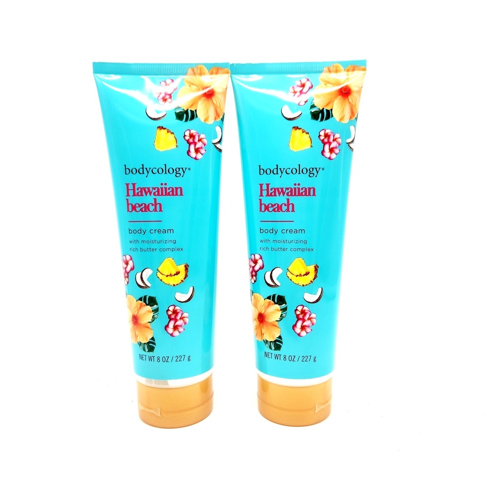 Pack of 2 – Bodycology Hawaiian‎ Beach Body Cream 8oz Tubes – Hydrating